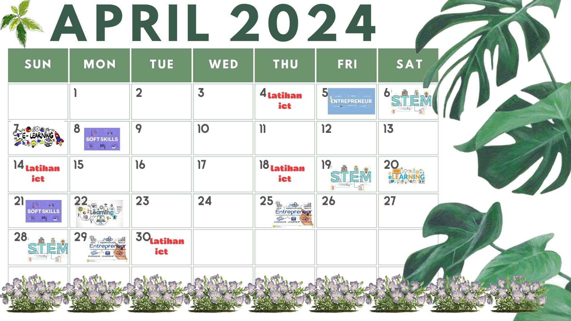 jadual april 2024