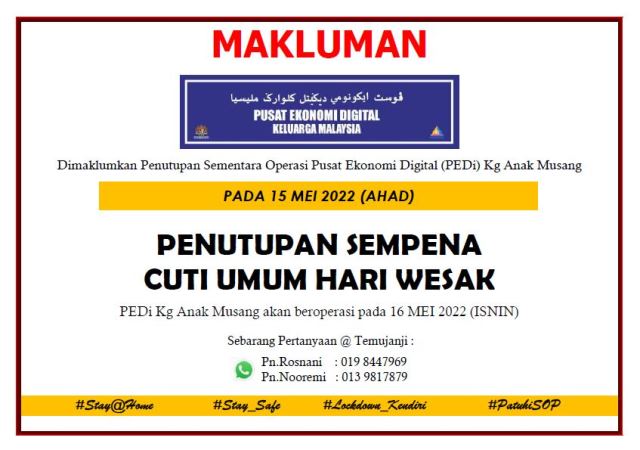 NOTIS WESAK DAY 2022